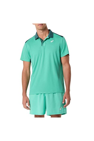 Asics Tricou polo de tenis pentru bărbați SS 2026-Verde-S