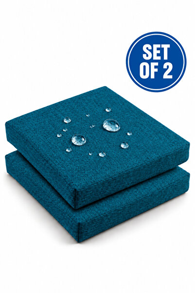 Bangsonic Set de 2 perne impermeabile pentru scaune, 40 x 40 x 4 cm, Huse det...