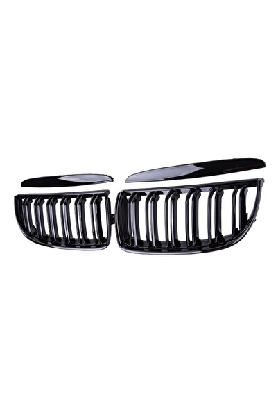 OEM Grile duble compatibile cu BMW Seria 3, E90, E91 (2004-2008) Pre-Lci Negr...