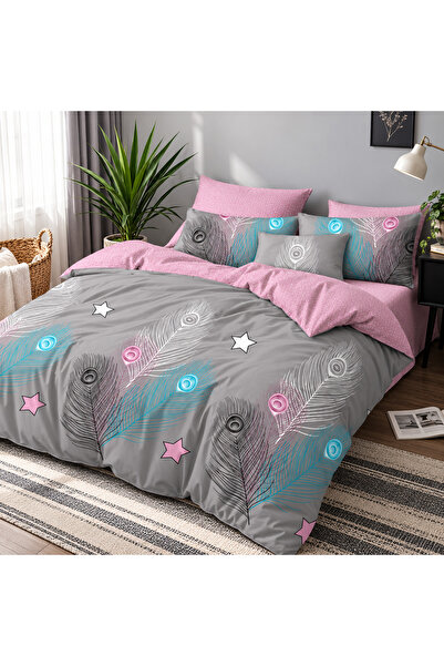Talis Lenjerie Rosalie 6 piese, Material Finet, Pentru pat Dublu