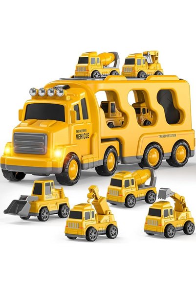 TEMI Construction Truck Boy Toys for 3-5 Year Old Toddlers - Toys for 3 4 5 6...