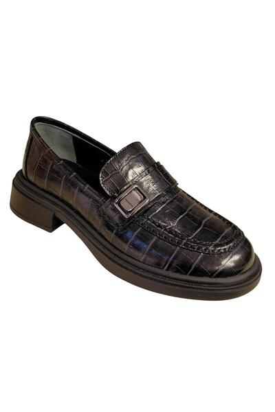 NISH N2753 Genuine Leather Crocodile Women's Moccasin Loafer Shoes