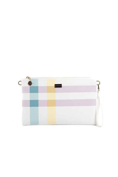 Silver Polo Lila - Pink Plaid Women's Portfolio and Clutch Handbag Sp1034