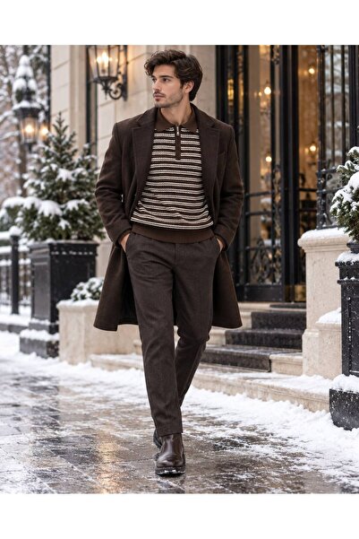 ModaYaren New Season Polo Collar Zippered Sweater