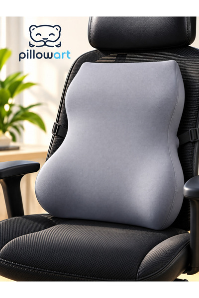 PİLLOWART Anatomical Back Pillow – Visco Memory Foam Lumbar Support Pillow