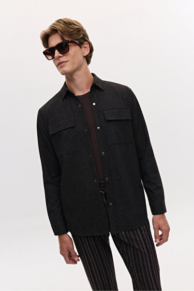 Justboga 𝗪𝗢𝗢𝗟 𝗧𝗢𝗨𝗖𝗛 Doku Patterned Shirt Jacket