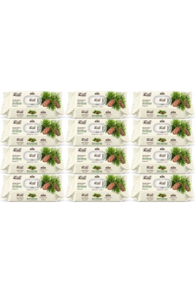 Fibril Wet Towel Wipes 90 Sheets Mystic Cedar Wood with Plastic Cover (Set of...