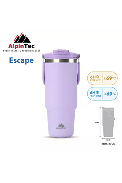 AlpinTec Ανοξείδωτο Θερμός Ποτήρι Θερμομονωτικό  "Escape " 1050ml 60 - Μωβ