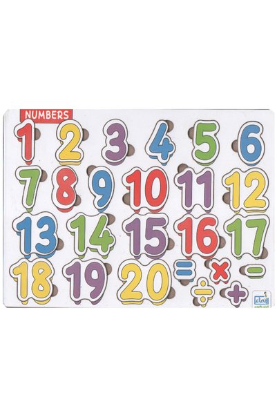 Educational Wooden Educational Toys Wooden Puzzle English Number 25 Pieces of...