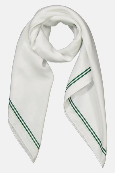 Lacoste Women Brand Logo Scarves 87 x 87 cm, White