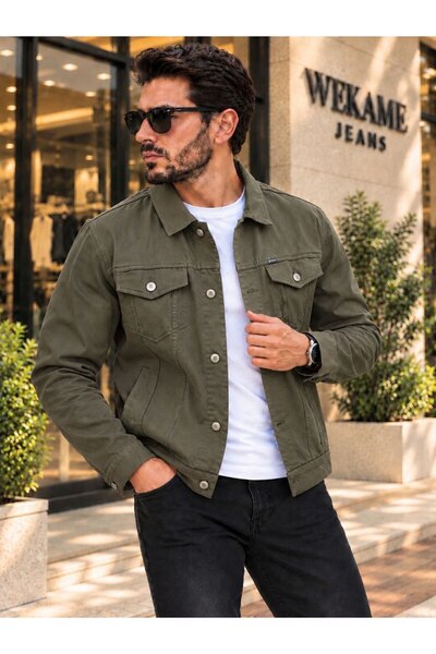 WKM Men's Jean Denim Standard Fit Jeans Jacket