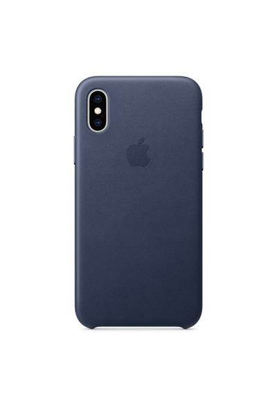 Apple Leather Case iPhone XS Σκούρο Μπλε