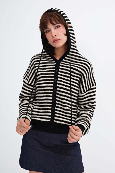 Addax Striped Knitwear Cardigan H3568