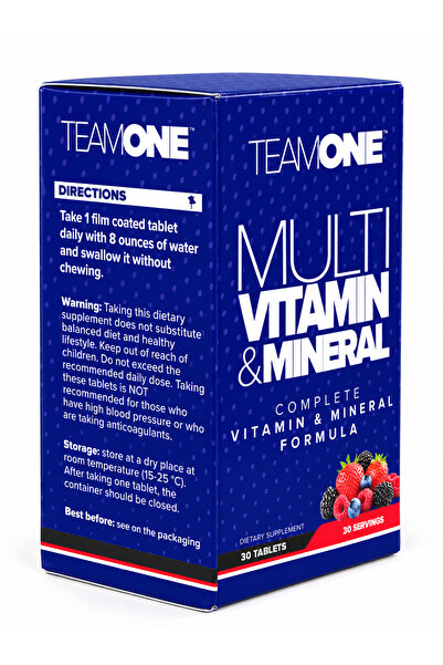 TEAM-ONE TeamOne Multivitamin & Mineral 30 Tablets