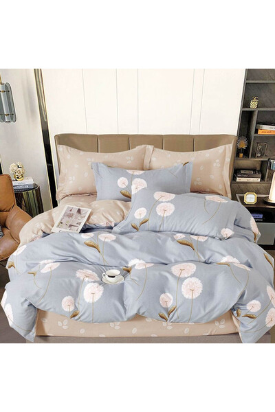 Pucioasa Home Lenjerie de pat cu 2 fete, tesatura tip finet, pat 2 persoane, ...