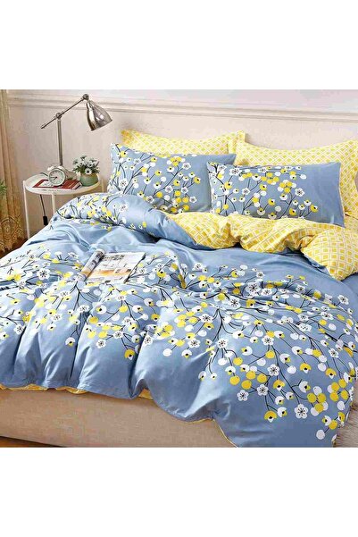Pucioasa Home Lenjerie de pat cu 2 fete, policoton, 4 piese, pat 2 persoane, ...