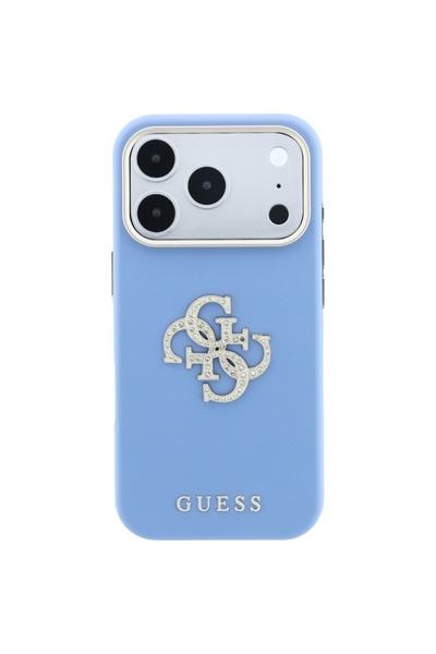 Guess Smooth & Big Strass Logo Case for iPhone 18 Pro Max / 17 Pro Max, Blue