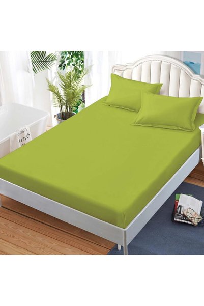 Pucioasa Home Husa de pat cu elastic si 2 fete de perna, tesatura tip finet, ...