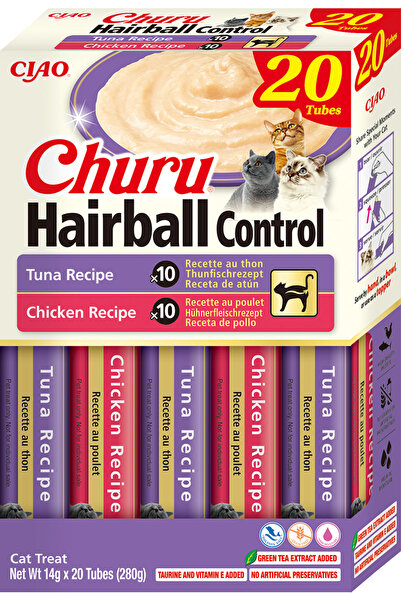 churu Cat Varieties Hairball Recompense Cremoase cu Pui si Ton 20 Buc