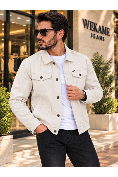 WKM Men's Jean Denim Standard Fit Jeans Jacket