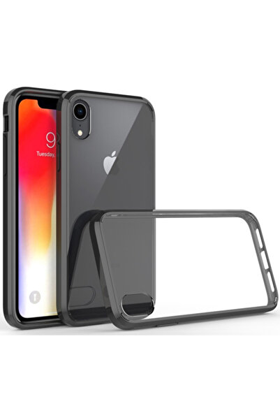 Vivid Θήκη Hybrid iPhone XR Διάφανη Μαύρη