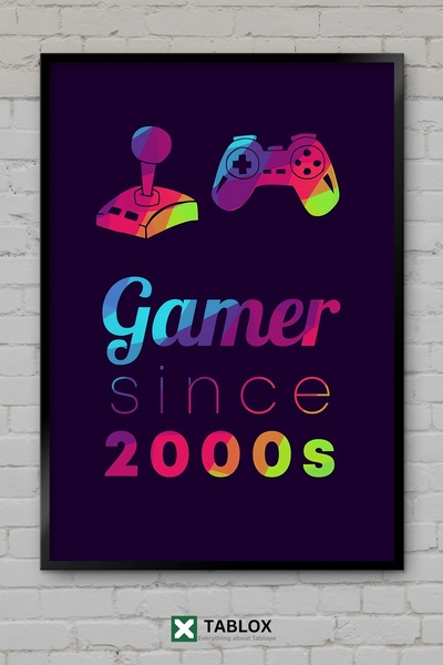 tablomaxtbx Gamer din anii 2000, Artă retro din anii 2000, Tablou decorativ î...