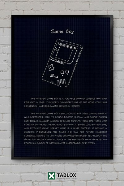 tablomaxtbx Game Boy Nintendo Retro Consolă Jocuri Artă Decor de perete Aspec...