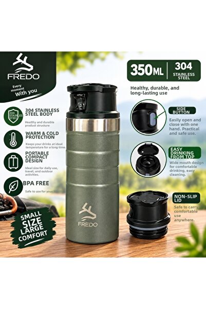 FMS Fredo Comfort Therm |   Metallic Gray Color Thermoses |   350 ml |