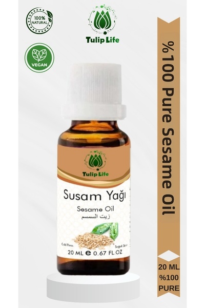 Tuliplifeoffical 100% Pure and Natural Sesame Oil (Sesame Oil) 20 ml