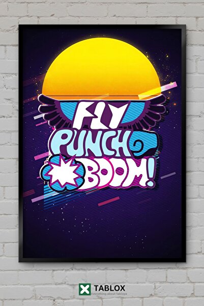 tablomaxtbx Fly Punch Boom First Impact Game Art Decor de perete Aspect cadru...