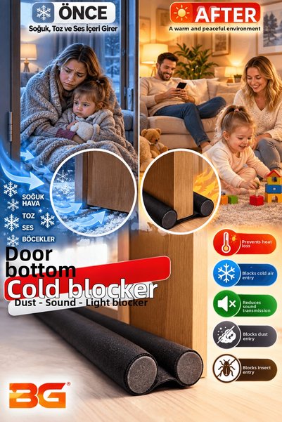 bgvibe Under Door Windproofing Heat Insulation Sponge Sound Dust Cold Proof Energy Saving Windbreaker