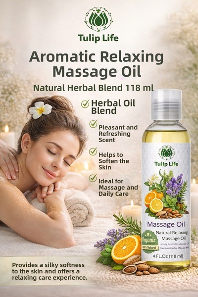 Tuliplifeoffical Premium Aromatherapy Massage Oil Natural Herbal Blend 118 ml