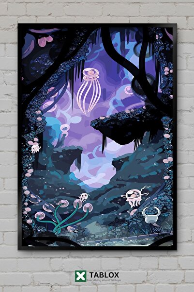 tablomaxtbx Hollow Knight Gaming Game Dark Fantastic Poster Frame Look Decora...