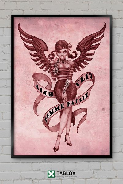 tablomaxtbx Femme Fatale Επικίνδυνη Γυναίκα Αφίσα Τέχνης Μυστηριώδης Διακοσμη...