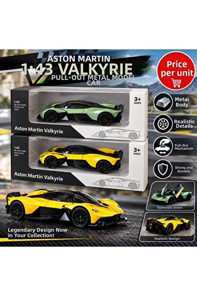 NW NessiWorld Rw8143 1:43Aston Marton Valkyrie Pull and Go Metal Model Car (t...