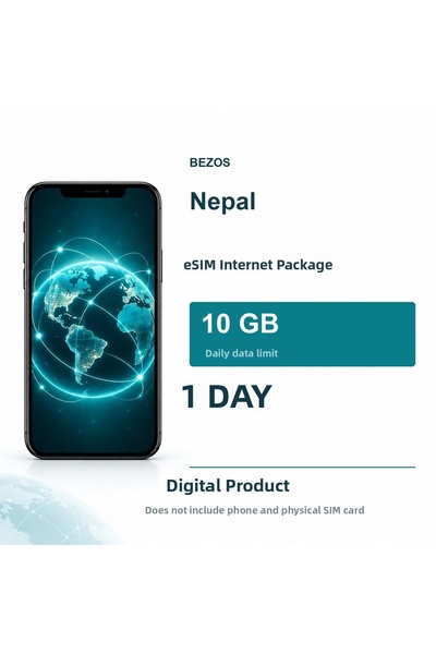 Generic Brand Pachet zilnic de internet eSIM Nepal 10 GB 1 zi
