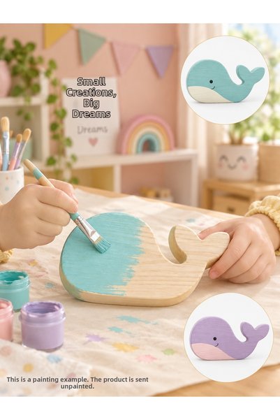 websunday Wooden Paintable Toy, Handmade Natural, Gift Toy