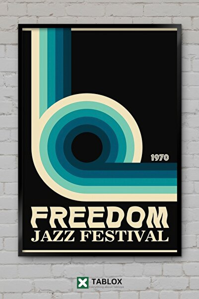 tablomaxtbx Freedom Özgürlük Jazz Festival Μουσική Αφίσα Φεστιβάλ με Πλαίσιο ...