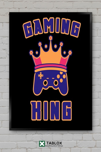 tablomaxtbx Gaming King Game King Gamepad Handle Gamer Poster Frame Look Deco...