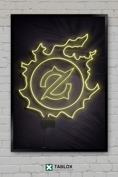 tablomaxtbx Final Fantasy XIV Gunbreaker Gnb Neon Art Decor de perete Aspect ...