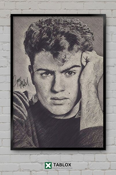 tablomaxtbx George Michael Cântăreț Muzician Muzică pop Portret Ramă Decorati...