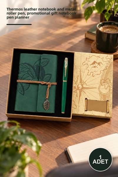 Yenilig 1 Piece Special Design Notebook Pen Set – Boxed Thermo Leather Notebo...