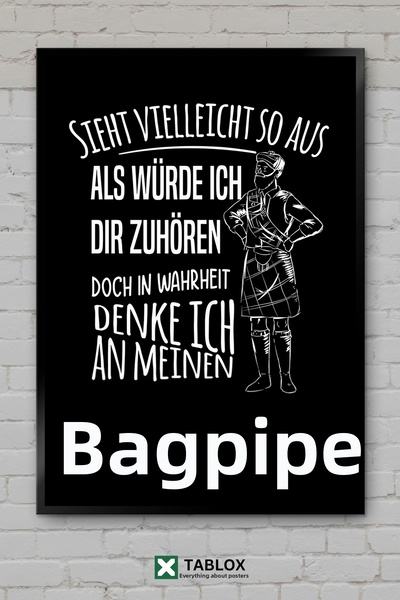 tablomaxtbx Poster muzical cu muzician german cu dud, tablou decorativ înrăma...
