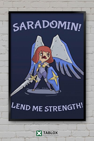 tablomaxtbx Comandantul Zilyana Runescape Cadru decorativ cu aspect de person...