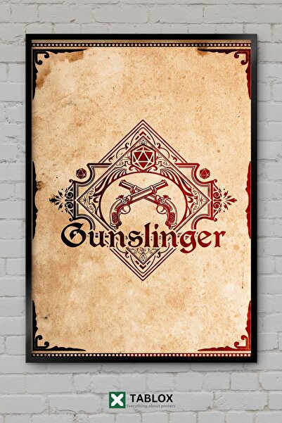 tablomaxtbx Gunslinger Gunslinger Class Emblem Αφίσα Παιχνιδιού με Πλαίσιο Εμ...