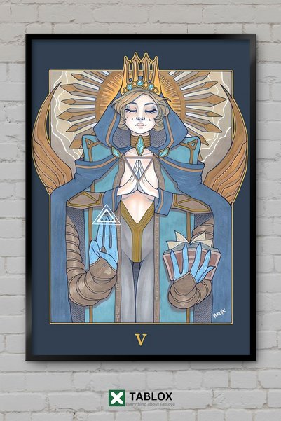 tablomaxtbx Poster fantastic cu cartela de tarot Hierophant, tablou decorativ...