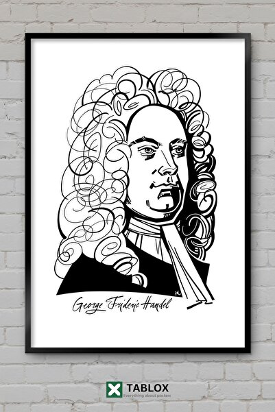 tablomaxtbx George Frideric Handel Bestekar Cadru decorativ din MDF cu aspect...