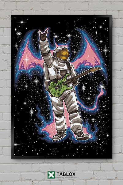 tablomaxtbx Poster cu muzică heavy metal, astronaut, pictură decorativă înrăm...