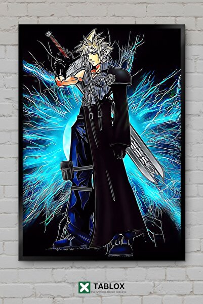 tablomaxtbx Joc video Final Fantasy RPG, afiș fantastic japonez, aspect cu ra...
