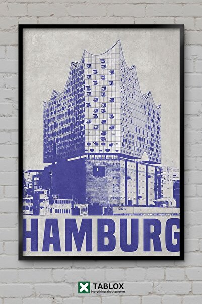 tablomaxtbx Hamburg Germania Oraș Peisaj Poster Artă Încadrat Tablou decorati...